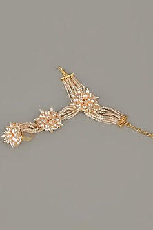 Gold Finish Pearls Hand Harness
