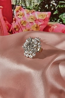 Silver Finish Metallic Ring