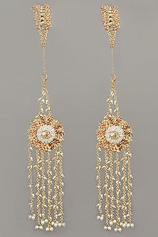 Gold Finish Handcrafted Pearls Kaleera (Set of 1)