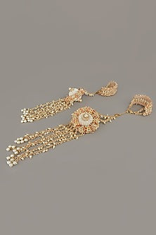 Gold Finish Handcrafted Pearls Kaleera (Set of 1)