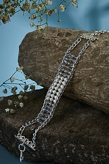 Gold Finish Shell Pearl Bracelet