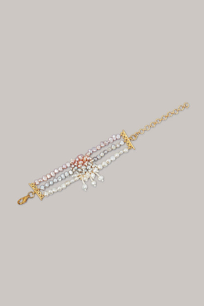 Gold Finish Freshwater Pearl Bracelet