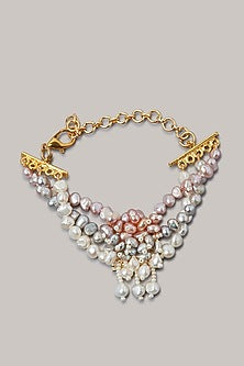 Gold Finish Freshwater Pearl Bracelet