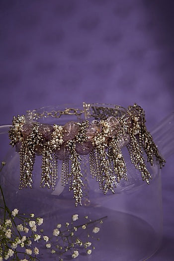Lilac Stone Choker Necklace