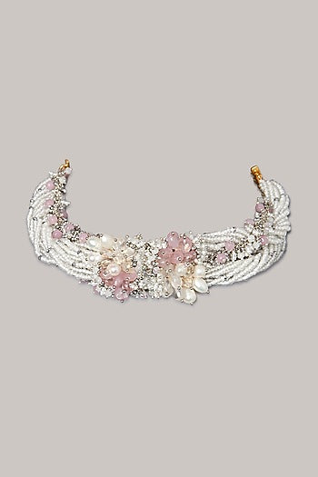Pink Stone Choker Necklace