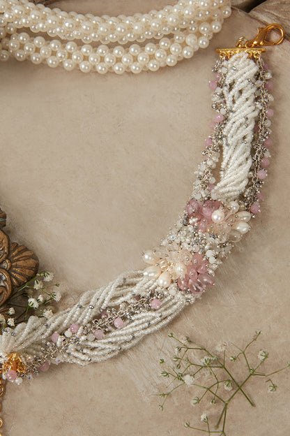 Pink Stone Choker Necklace