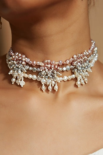 Choker Necklace With Freshwater Pearls
