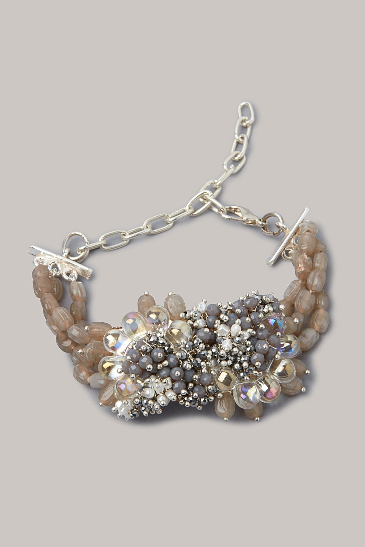 Silver Finish Pearl Bracelet