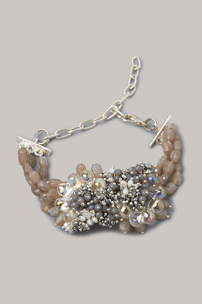 Silver Finish Pearl Bracelet