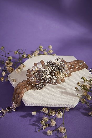 Silver Finish Pearl Bracelet