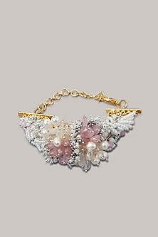 Pink & White Stone Bracelet