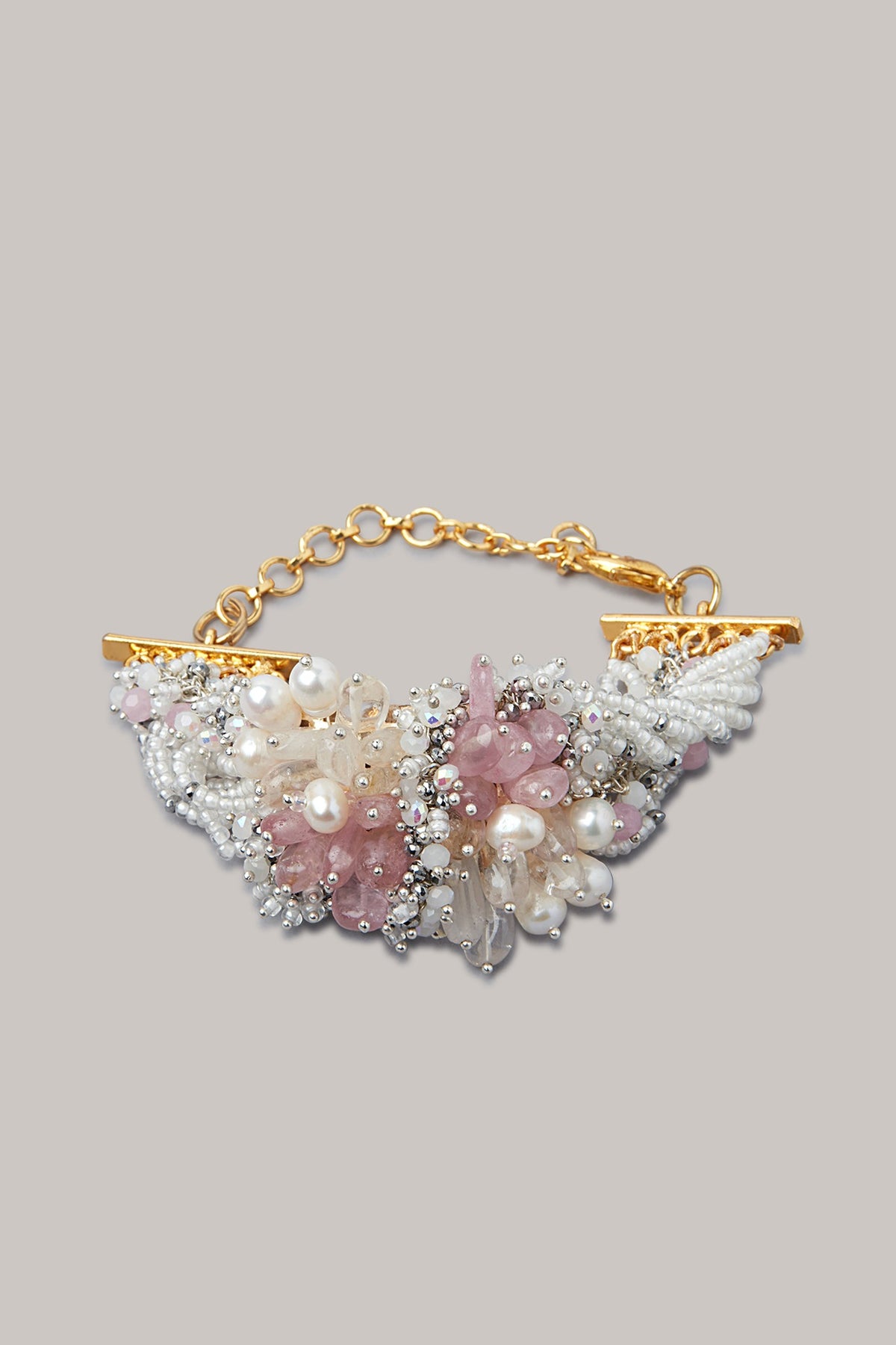 Pink & White Stone Bracelet