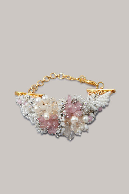 Pink & White Stone Bracelet