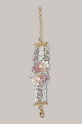 Pink & White Stone Bracelet