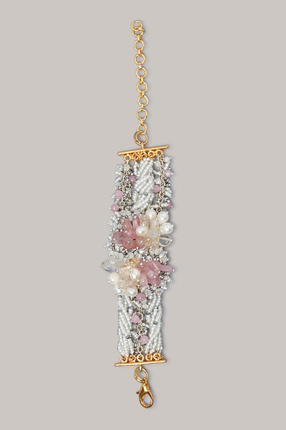 Pink & White Stone Bracelet