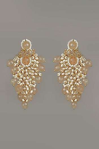 Gold Finish Dangler Earrings