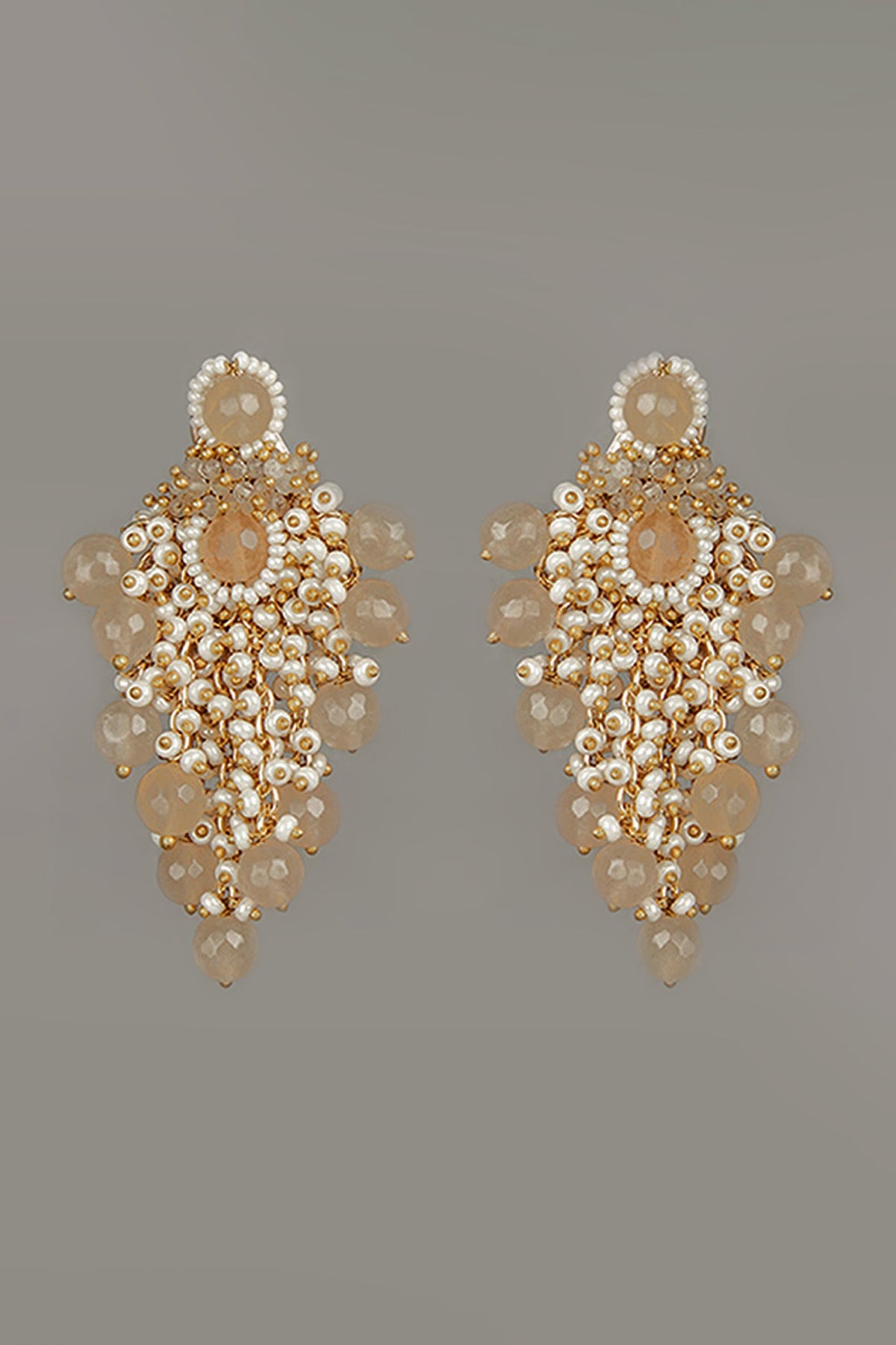 Gold Finish Dangler Earrings