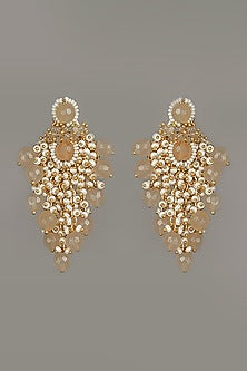 Gold Finish Dangler Earrings