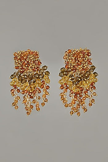 Gold Finish Mini Dangler Earrings