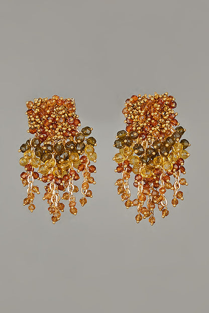Gold Finish Mini Dangler Earrings