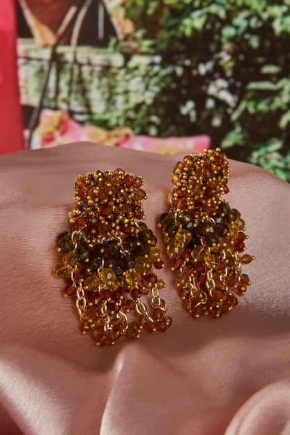 Gold Finish Mini Dangler Earrings