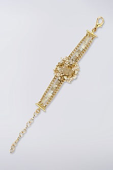 Gold Finish Pearl Bracelet