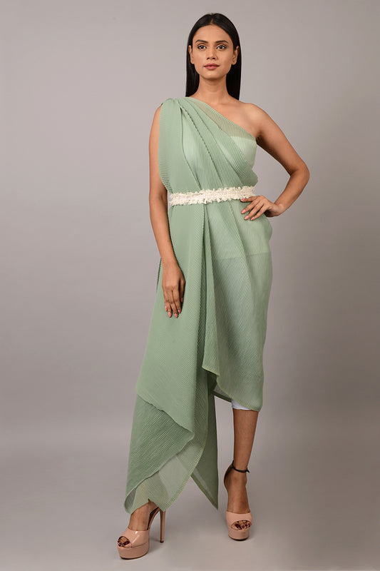 White Finish Adjustable Waist Belt