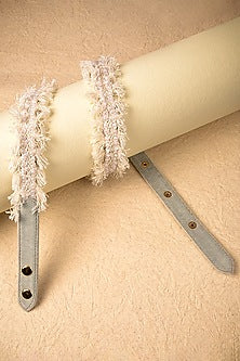 White Finish Adjustable Waist Belt