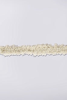 White Finish Adjustable Waist Belt