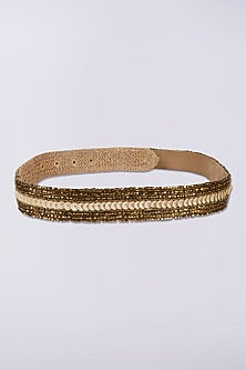 Dark Copper Pearl Shell Waist Belt