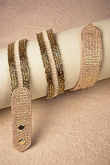 Dark Copper Pearl Shell Waist Belt