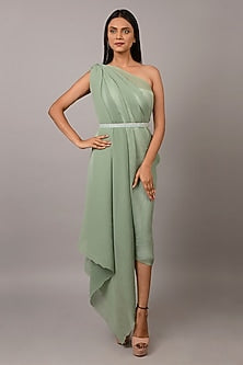 Aqua Waist Belt With Pearls