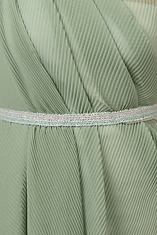 Aqua Waist Belt With Pearls