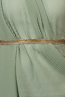 Silver Finish Waist Belt With Shell Pearls