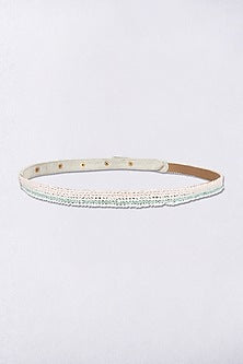 Aqua Shell Pearl Adjustable Waist Belt