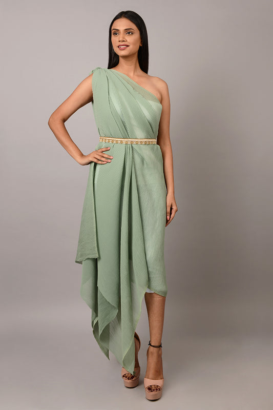 Gold Finish Embellished Waist Belt