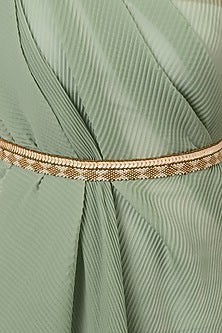 Gold Finish Embellished Waist Belt