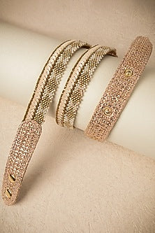 Gold Finish Embellished Waist Belt