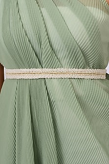 Silver Finish Pearl Waist Belt