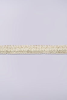 White Finish Pearl Waist Belt