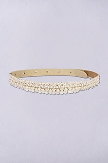White Finish Handcrafted Belt