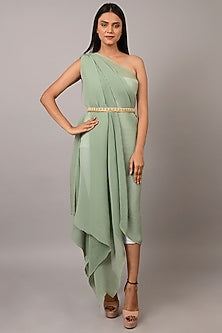 Gold Finish Handcrafted Belt With Shell Pearls