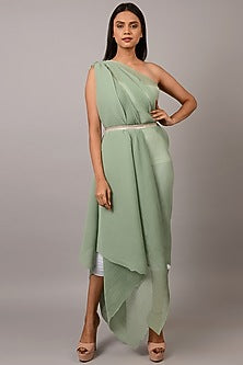 Silver Finish Handcrafted Belt With Shell Pearls