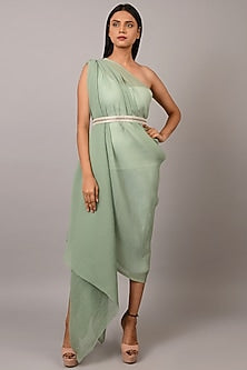 Silver Finish Belt With Beads