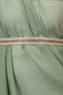 Silver Finish Belt With Beads