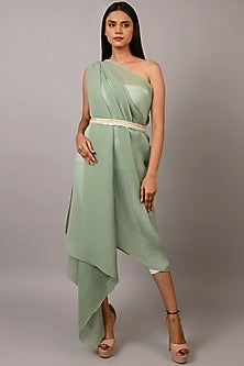 White Finish Belt With Shell Pearls