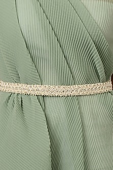 White Beaded Waist Belt