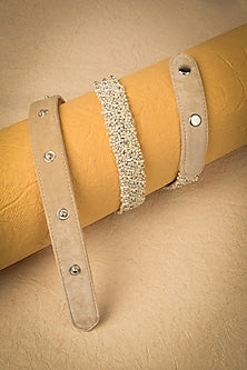 White Beaded Waist Belt