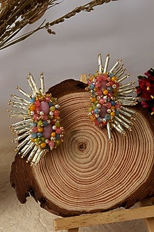 Pastel Semi Precious Stone Stud Earrings