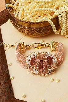 Gold Finish Beaded Bracelet